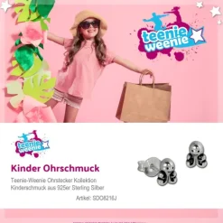 Teenie-Weenie Ohrstecker Krake 925 Sterling Silber Kinder Damen Ohrring SDO8216J