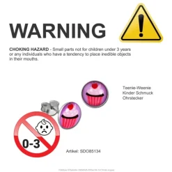 Teenie-Weenie Ohrstecker Logo Print Cupcake Kinder Ohrring 925 Silber SDO85134