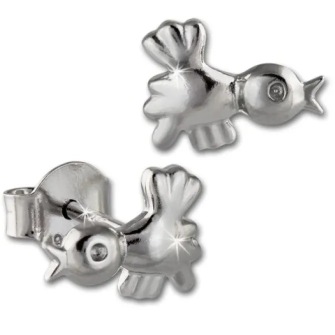 Teenie-Weenie Ohrstecker Vogel 925er Silber Kinder Ohrringe SDO409