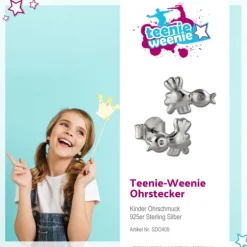 Teenie-Weenie Ohrstecker Vogel 925er Silber Kinder Ohrringe SDO409