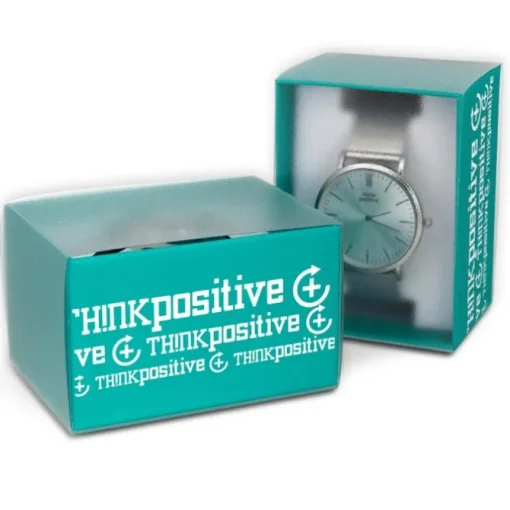 THINK positive Damen Herren Armbanduhr Fashion Analog Leder schwarz UTP7055S