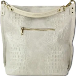 Toscanto Damen Beuteltasche Shopper Leder Tasche beige OTT162SI