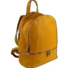 Toscanto Damen Cityrucksack Leder Tasche gelb OTT612RY
