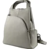 Toscanto Damen Cityrucksack Leder Tasche hellgrau OTT613RK