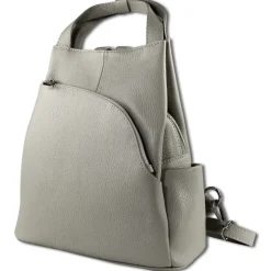 Toscanto Damen Cityrucksack Leder Tasche hellgrau OTT613RK