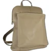 Toscanto Damen Cityrucksack Leder Tasche taupe beige OTT610RI