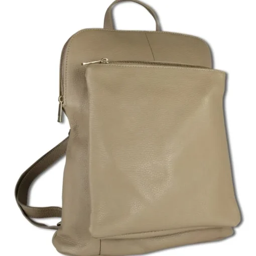 Toscanto Damen Cityrucksack Leder Tasche taupe beige OTT610RI