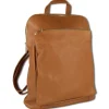 Toscanto Damen Cityrucksack Leder Tasche tan hellbraun OTT610RN