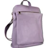 Toscanto Damen Cityrucksack Leder Tasche flieder lila OTT610RV
