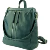 Toscanto Damen Cityrucksack Leder Rucksack türkis ORT100RT