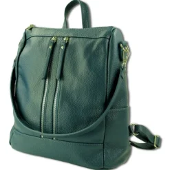 Toscanto Damen Cityrucksack Leder Rucksack türkis ORT100RT