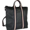 Toscanto Damen Cityrucksack Leder Canvas Tasche schwarz blau beige OTT609RS