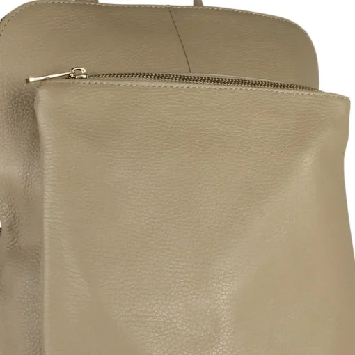 Toscanto Damen Cityrucksack Leder Tasche taupe beige OTT610RI