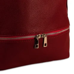 Toscanto Damen Cityrucksack Leder Tasche dunkelrot OTT612RD