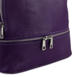 Toscanto Damen Cityrucksack Leder Tasche lila OTT612RV