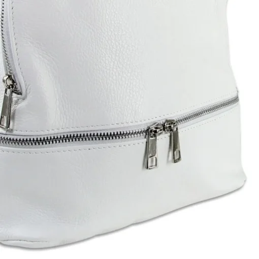 Toscanto Damen Cityrucksack Leder Tasche weiß OTT612RW