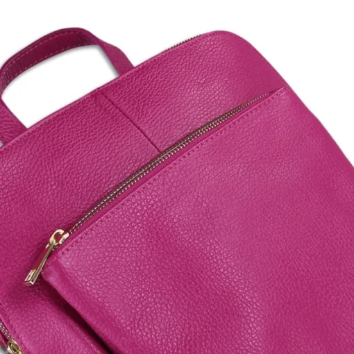 Toscanto Damen Cityrucksack Leder Tasche fuchsia pink OTT610RP