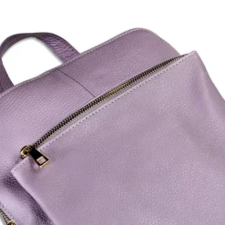 Toscanto Damen Cityrucksack Leder Tasche flieder lila OTT610RV