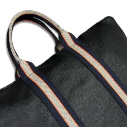 Toscanto Damen Cityrucksack Leder Canvas Tasche schwarz blau beige OTT609RS