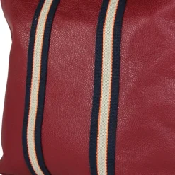 Toscanto Damen Cityrucksack Leder Canvas Tasche rot blau beige OTT609RR