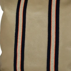 Toscanto Damen Cityrucksack Leder Canvas Tasche taupe blau beige OTT609RC