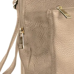Toscanto Damen Cityrucksack Leder Rucksack taupe beige ORTM103RN
