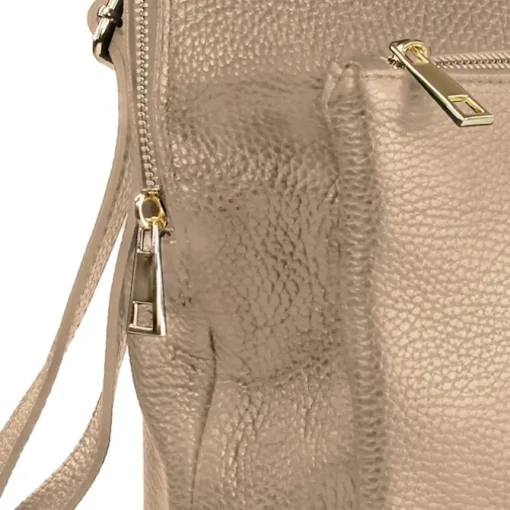 Toscanto Damen Cityrucksack Leder Rucksack taupe beige ORTM103RN
