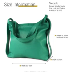 Toscanto Damen Cityrucksack Leder Tasche türkis OTT611ST