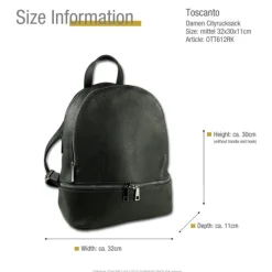 Toscanto Damen Cityrucksack Leder Tasche grau OTT612RK