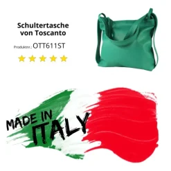 Toscanto Damen Cityrucksack Leder Tasche türkis OTT611ST