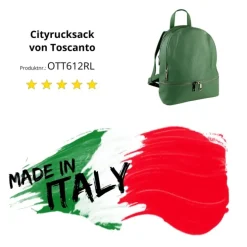 Toscanto Damen Cityrucksack Leder Tasche hellgrün OTT612RL