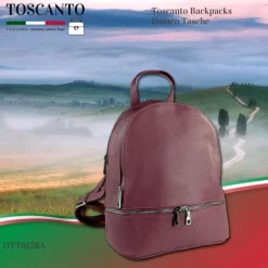 Toscanto Damen Cityrucksack Leder Tasche rosa OTT612RA