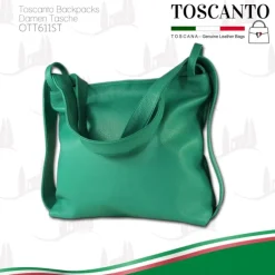 Toscanto Damen Cityrucksack Leder Tasche türkis OTT611ST