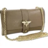 Toscanto Damen Clutch Leder Tasche taupe beige OTTM803SN