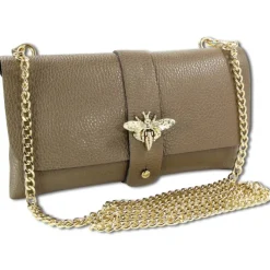 Toscanto Damen Clutch Leder Tasche taupe beige OTTM803SN