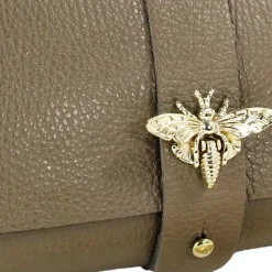 Toscanto Damen Clutch Leder Tasche taupe beige OTTM803SN