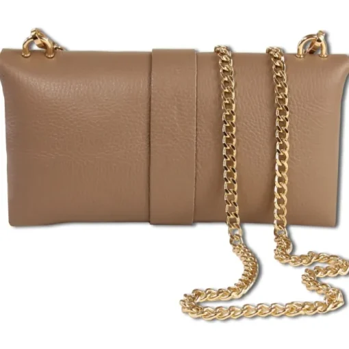 Toscanto Damen Clutch Leder Tasche taupe beige OTTM803SN
