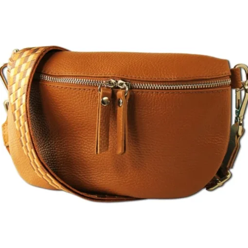 Toscanto Damen Gürteltasche Leder Tasche braun tan OTT807BC