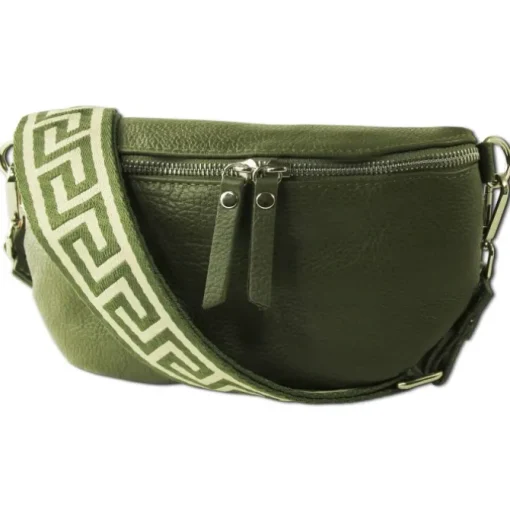 Toscanto Damen Gürteltasche Leder Tasche grün OTT807BG