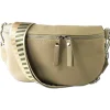 Toscanto Damen Gürteltasche Leder Tasche taupe beige OTT807BN