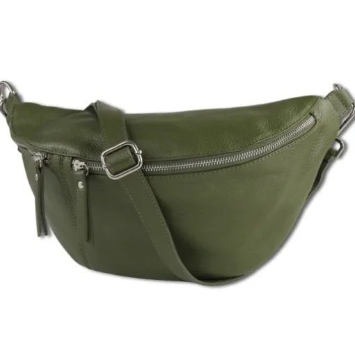 Toscanto Damen Gürteltasche Leder Tasche grün OTT820BG