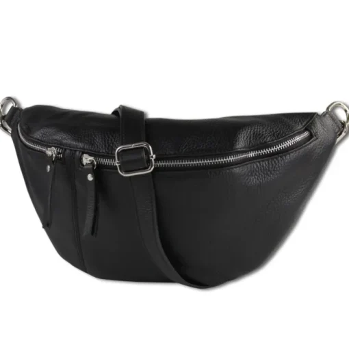 Toscanto Damen Gürteltasche Leder Tasche schwarz OTT820BS