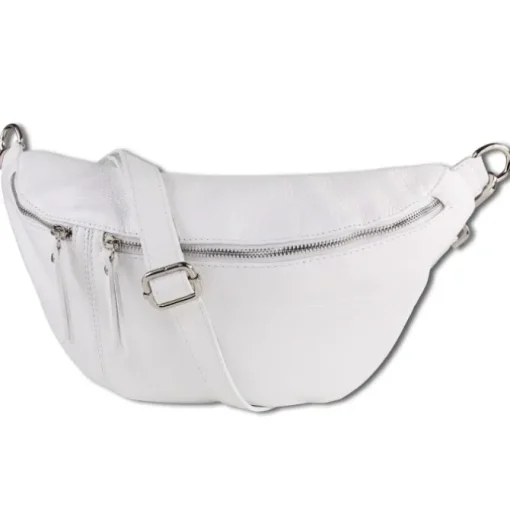 Toscanto Damen Gürteltasche Leder Tasche weiß OTT820BW