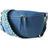 Toscanto Damen Gürteltasche Leder Tasche blau OTT807BM