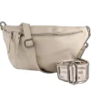 Toscanto Damen Gürteltasche Leder Tasche beige OTT821BI