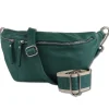 Toscanto Damen Gürteltasche Leder Tasche hellgrün OTT821BL