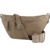 Toscanto Damen Gürteltasche Leder Tasche taupe beige OTT821BN