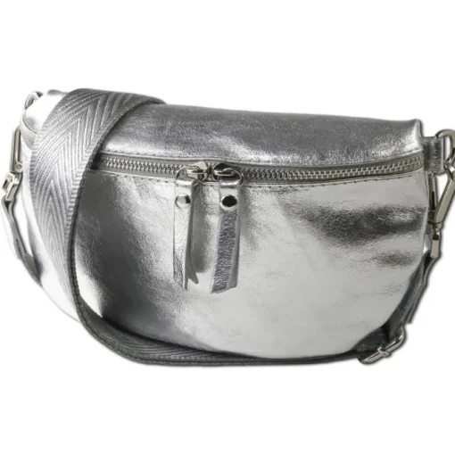 Toscanto Damen Gürteltasche Leder Tasche silber OTT807BJ
