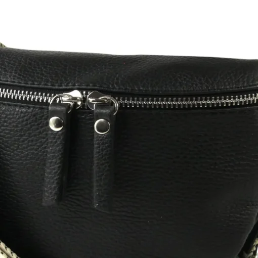 Toscanto Damen Gürteltasche Leder Tasche schwarz OTT807BS