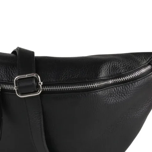 Toscanto Damen Gürteltasche Leder Tasche schwarz OTT820BS